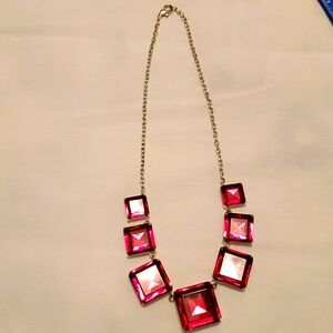 Ruby rhinestone necklace